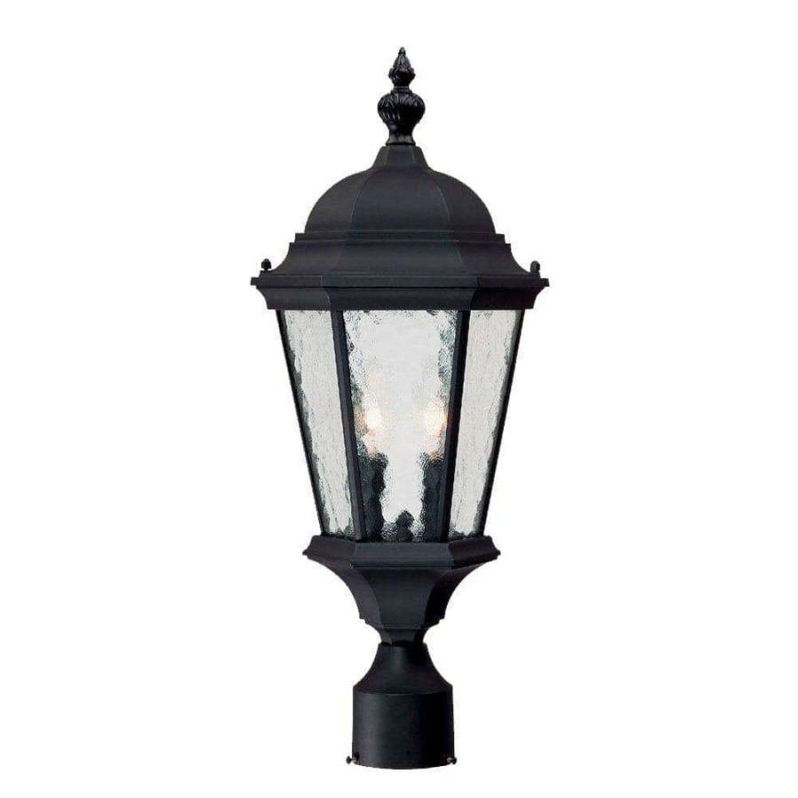 Outdoor Lighting * | Telfair 2-Light Matte Black Outdoor Post-Mount Light Fixture By Acclaim Lighting