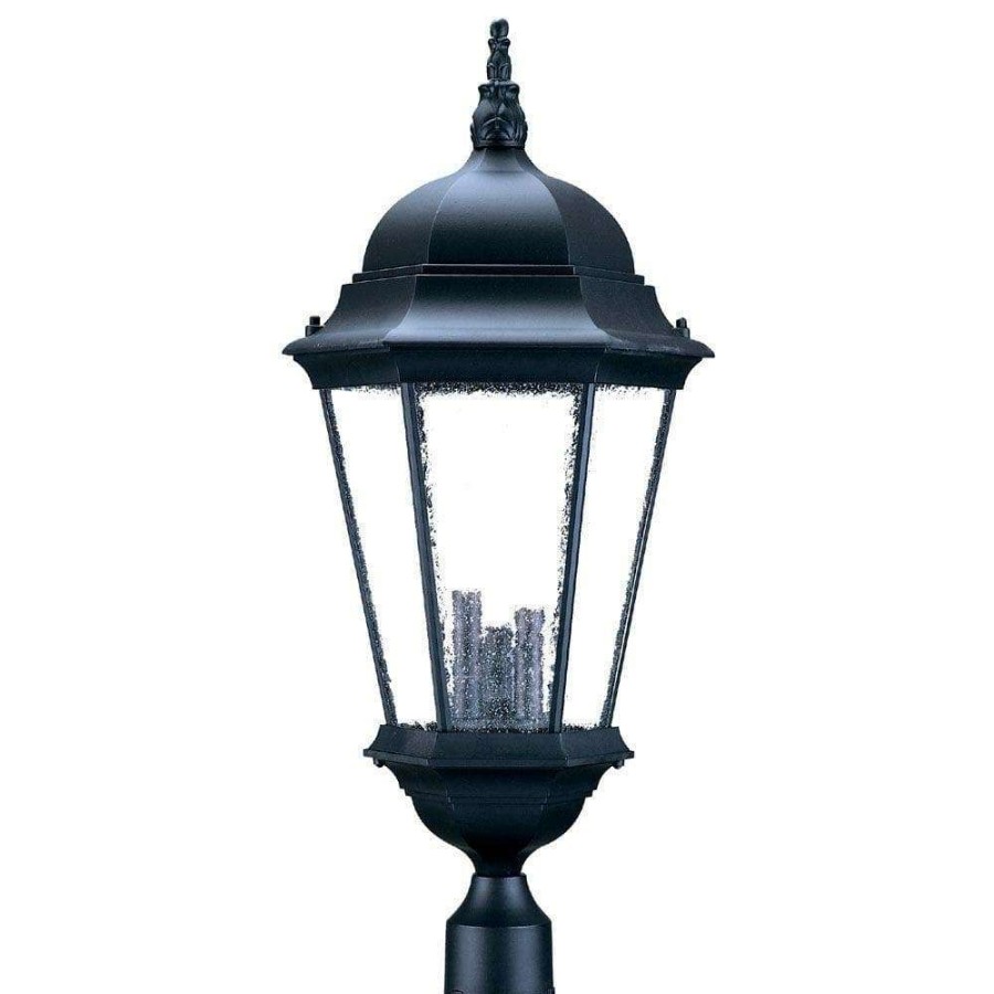 Outdoor Lighting * | Richmond 3-Light Matte Black Outdoor Post-Mount Light Fixture By Acclaim Lighting