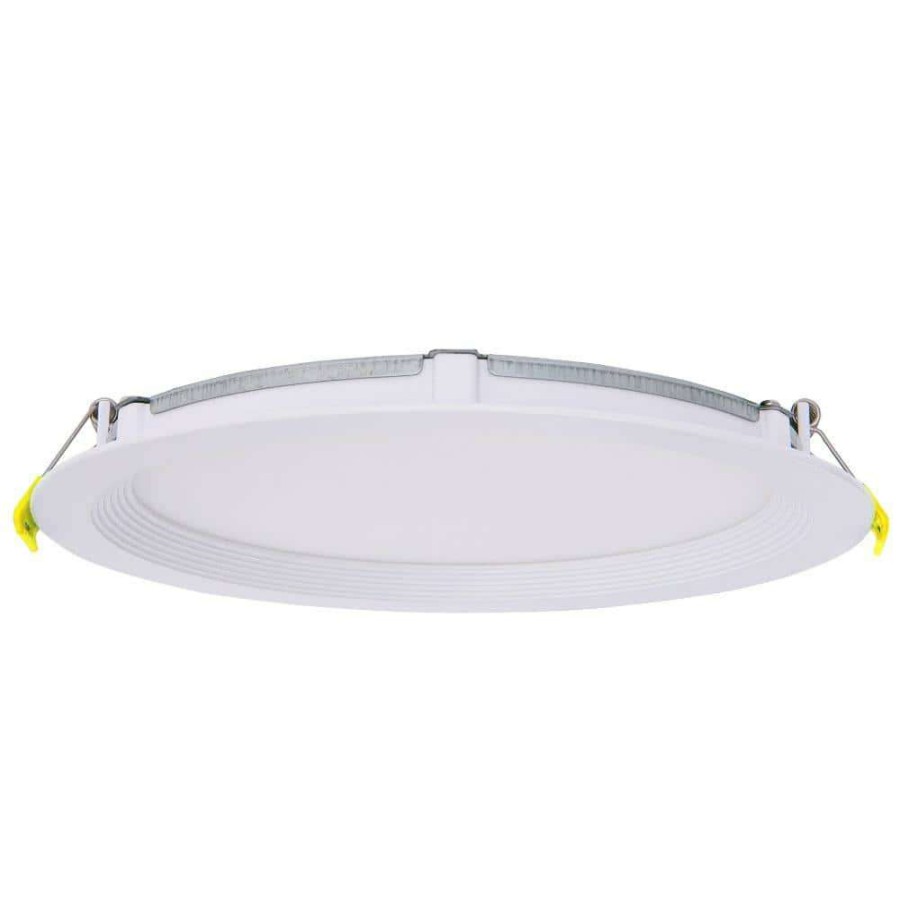 Recessed Lighting * | 8 In. Selectable Cct Ultra-Slim Canless Integrated Led Recessed Light Trim For Shallow Ceiling Round Wet Location By Halco Lighting Technologies