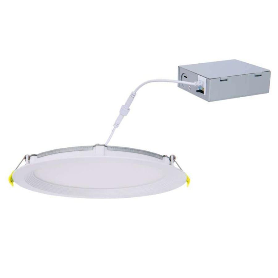 Recessed Lighting * | 8 In. Selectable Cct Ultra-Slim Canless Integrated Led Recessed Light Trim For Shallow Ceiling Round Wet Location By Halco Lighting Technologies