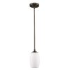 Chandeliers * | Sophia Indoor 1-Light Mini Pendant With Glass Shade In Oil Rubbed Bronze By Acclaim Lighting