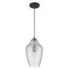 Chandeliers * | Brielle 1-Light Oil-Rubbed Bronze Pendant With Crackle Glass Shade By Acclaim Lighting