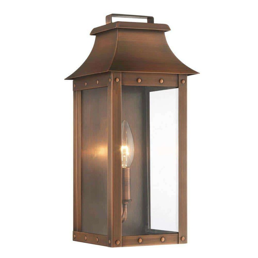 Outdoor Lighting * | Manchester Collection 1-Light Copper Patina Outdoor Wall Lantern Sconce By Acclaim Lighting