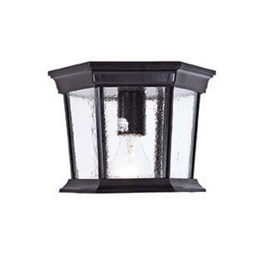 Outdoor Lighting * | Dover 1-Light Matte Black Flush Mount Ceiling Light By Acclaim Lighting