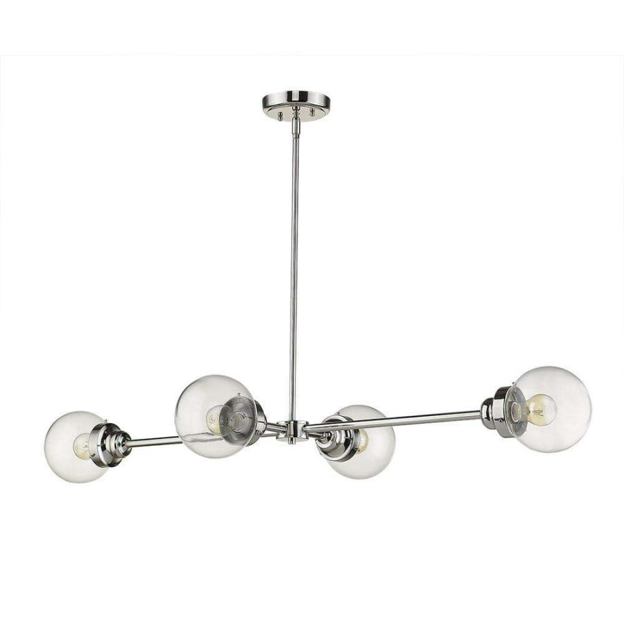 Chandeliers * | Portsmith 4-Light Polished Nickel Island Pendant By Acclaim Lighting