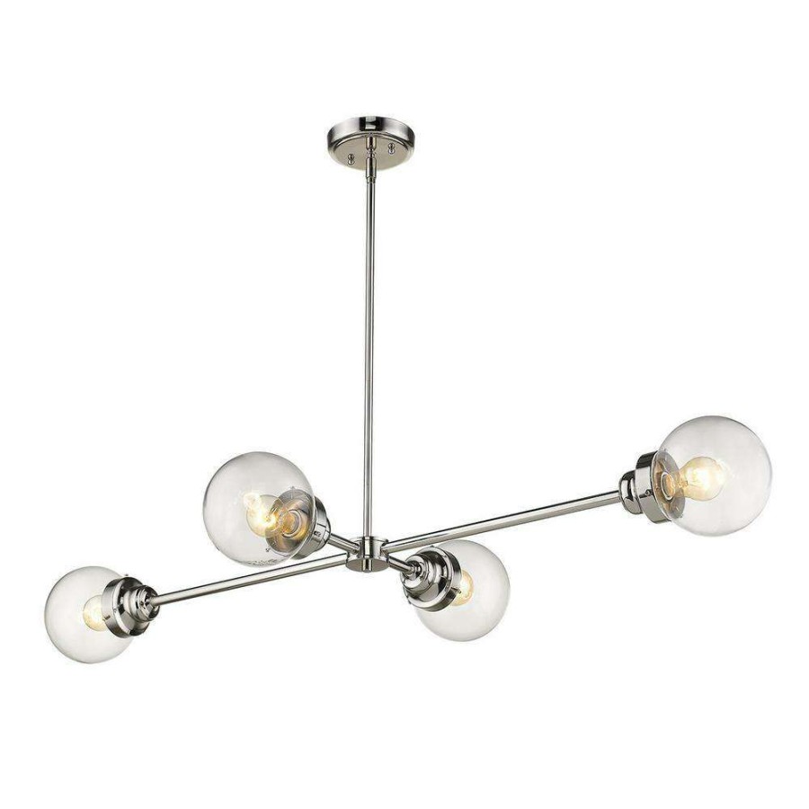 Chandeliers * | Portsmith 4-Light Polished Nickel Island Pendant By Acclaim Lighting