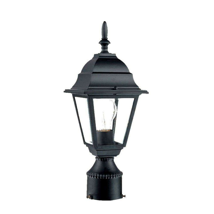 Outdoor Lighting * | Builder'S Choice 1-Light Matte Black Outdoor Post-Mount Fixture By Acclaim Lighting