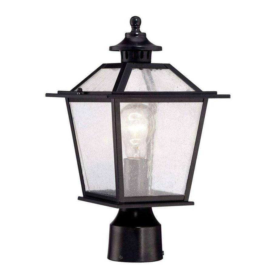 Outdoor Lighting * | Salem Collection 1-Light Matte Black Outdoor Post-Mount Light By Acclaim Lighting