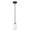 Chandeliers * | Addison Indoor 1-Light Mini Pendant With Glass Shade In Oil Rubbed Bronze By Acclaim Lighting