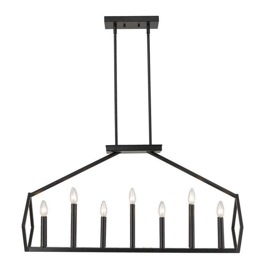 Pendant Lights * | Luca 14-Light Matte Black Island Pendant By Acclaim Lighting