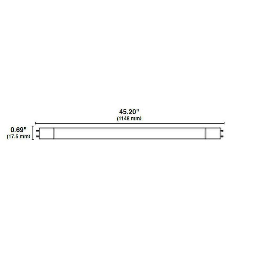 Light Bulbs * | 54-Watt Equivalent 25-Watt 45.2 In. Linear T5 Led Non-Dimmable Type B Bypass Tube Light Bulb, Daylight 5000K (25-Pack) By Halco Lighting Technologies