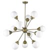 Chandeliers * | Portsmith 12-Light Raw Brass Chandelier By Acclaim Lighting