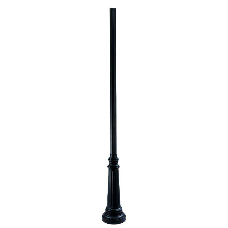 Outdoor Lighting * | Surface Mounted Posts 8 Ft. Matte Black Fluted Outdoor Light Post By Acclaim Lighting