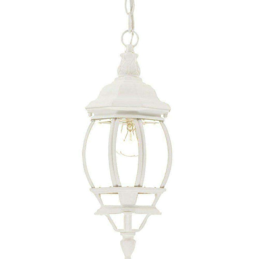 Outdoor Lighting * | Chateau Collection 1-Light White Outdoor Hanging Textured Lantern By Acclaim Lighting