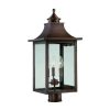 Outdoor Lighting * | St. Charles 3-Light Copper Pantina Outdoor Post Light Fixture By Acclaim Lighting