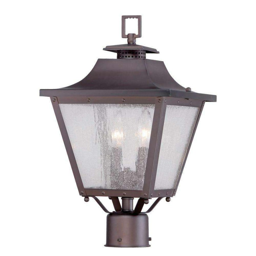 Outdoor Lighting * | Lafayette Collection 2-Light Architectural Bronze Outdoor Post-Mount Light Fixture By Acclaim Lighting