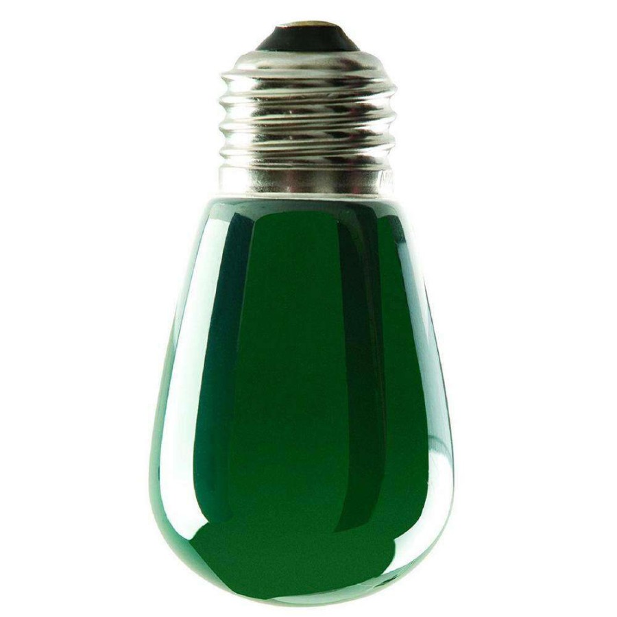 Light Bulbs * | 11-Watt Equivalent 1.4-Watt S14 Dimmable Led Sign Light Bulb Green Ip65 Wet Location(25-Pack) 80519 By Halco Lighting Technologies