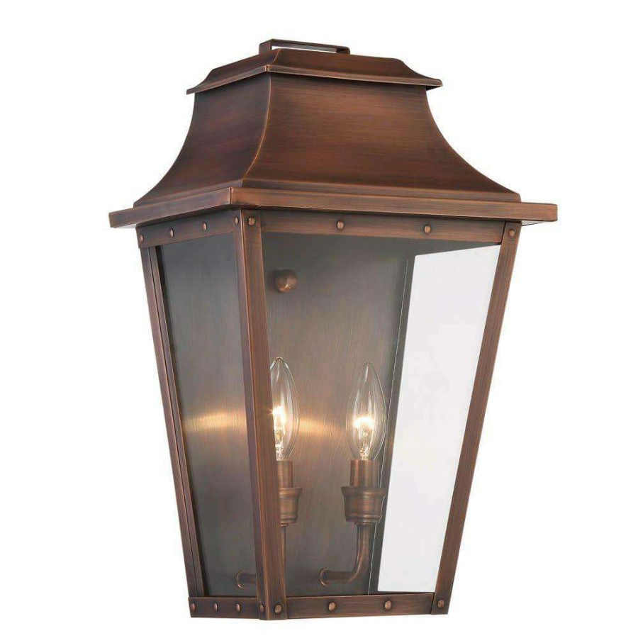 Outdoor Lighting * | Coventry Collection 2-Light Copper Patina Outdoor Wall Lantern Sconce By Acclaim Lighting