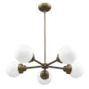 Chandeliers * | Portsmith 5-Light Raw Brass Geometric Chandelier By Acclaim Lighting