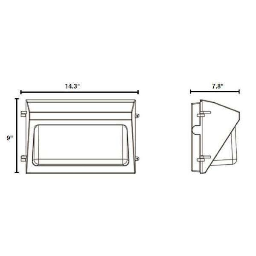 Outdoor Lighting * | 250- Watt Equivalent Integrated Led Bronze Outdoor Dimmable Wall Pack Light Lumen And Color Selectable By Halco Lighting Technologies