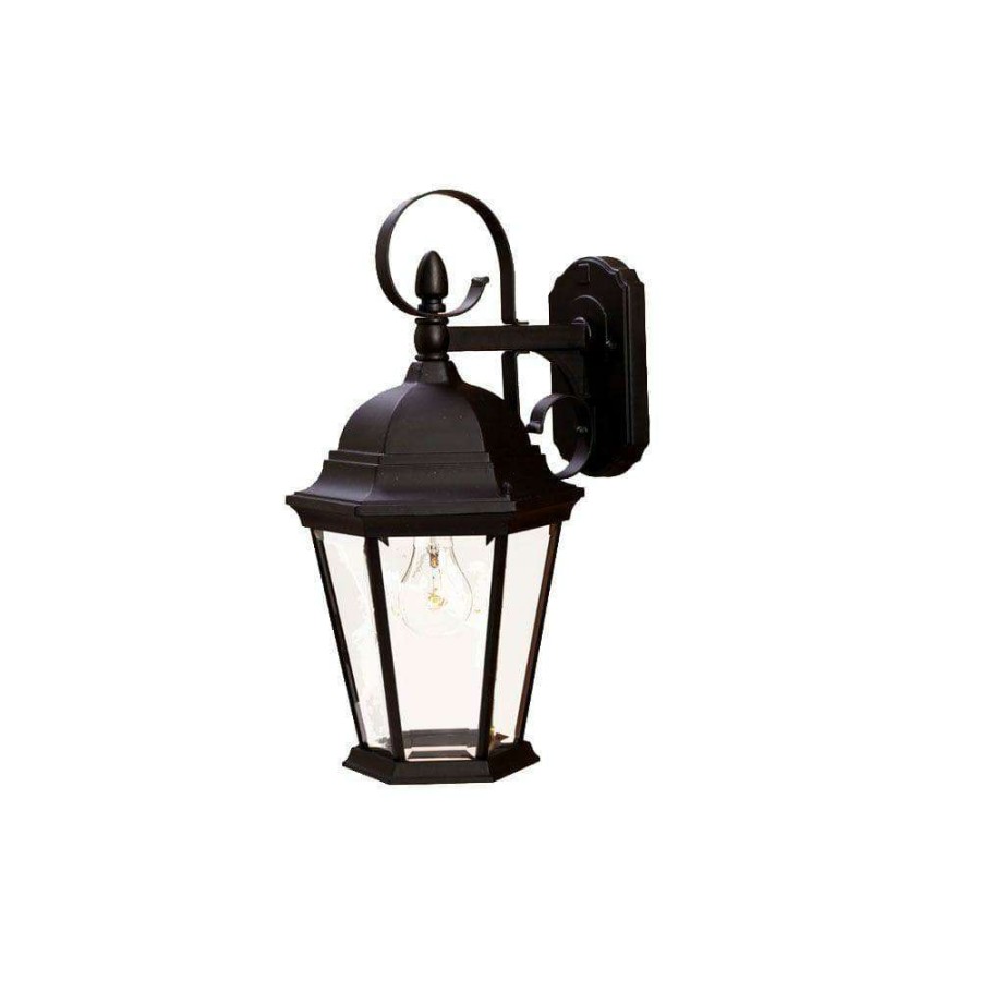 Outdoor Lighting * | New Orleans Collection 1-Light Matte Black Outdoor Wall Lantern Sconce By Acclaim Lighting