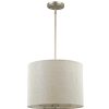 Pendant Lights * | Daria 3-Light Washed Gold Pendant With Washed Gold And White Drum Shade By Acclaim Lighting