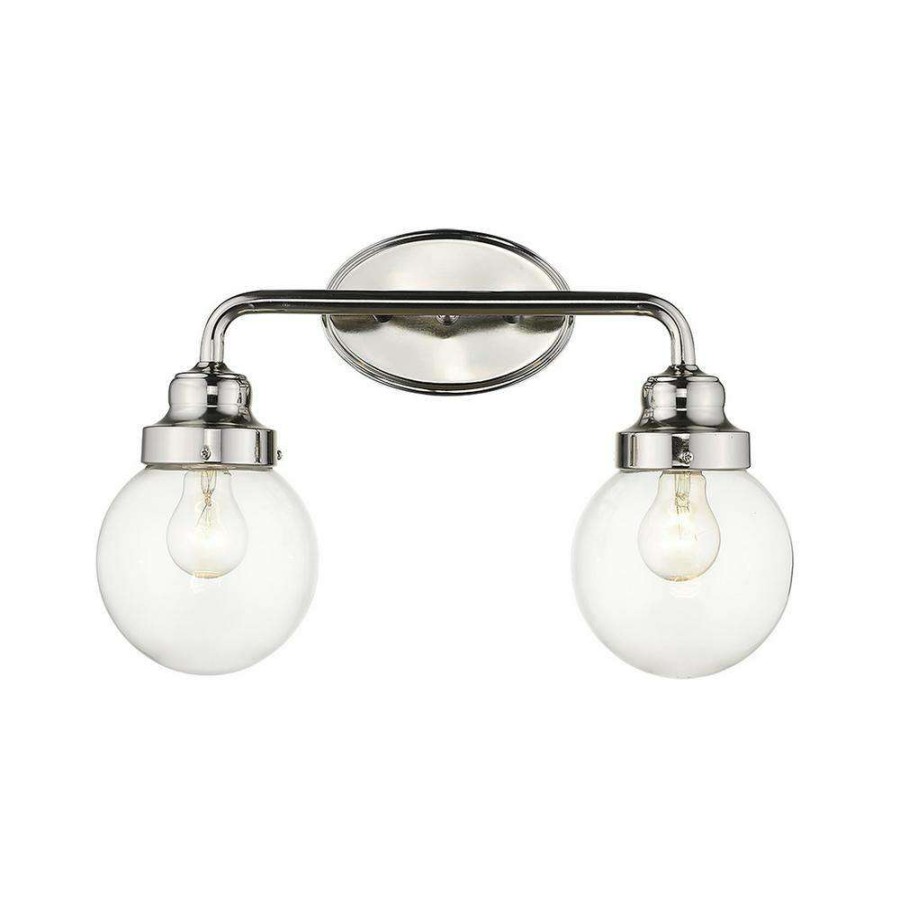 Vanity Lighting * | Portsmith 2-Light Polished Nickel Vanity By Acclaim Lighting