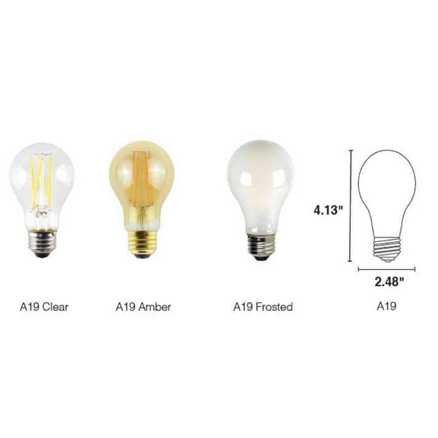 Light Bulbs * | 40-Watt Equivalent 5-Watt A19 2700K Dimmable Led Clear Filament Antique Vintage Style Light Bulb Warm White By Halco Lighting Technologies