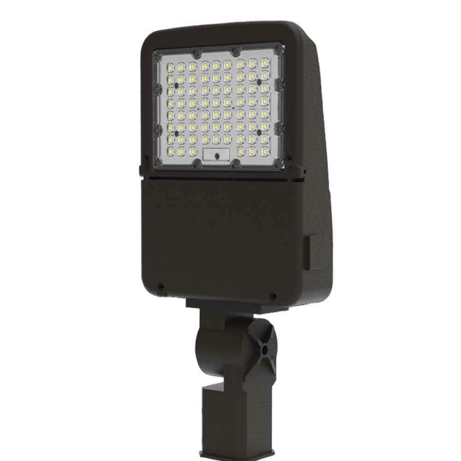 Outdoor Lighting * | 70-Watt 120-277-Volt Slipfitter Line Voltage Bronze Outdoor Integrated Led Medium Landscape Flood Light, Selectable By Halco Lighting Technologies