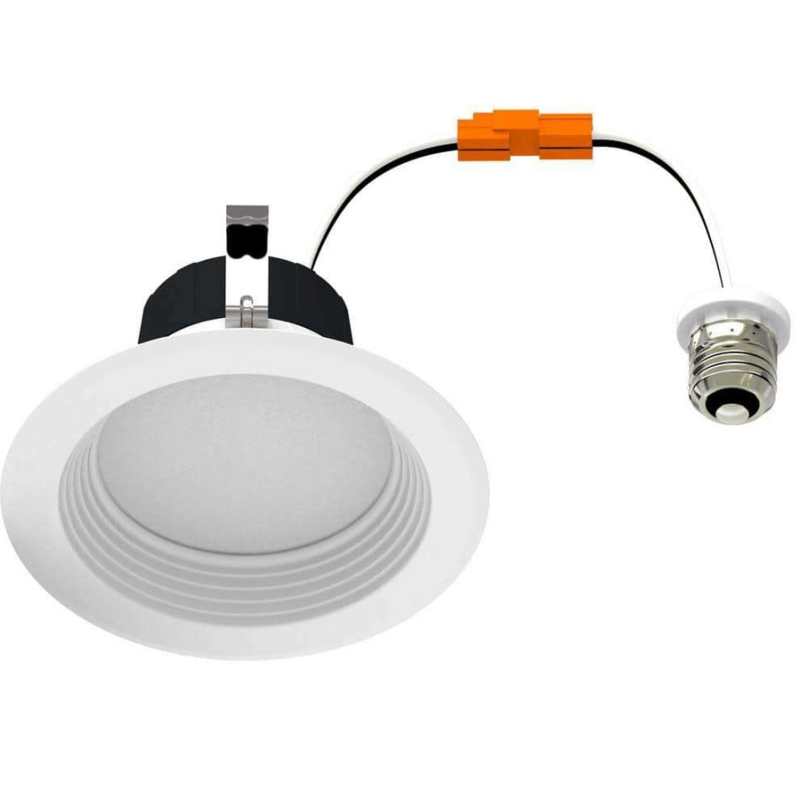 Recessed Lighting * | 4 In. 8-Watt Selectable Cct Integrated Led Recessed Light Deep Baffle Downlight Trim Wet Loc Cec Compliant Dim By Halco Lighting Technologies