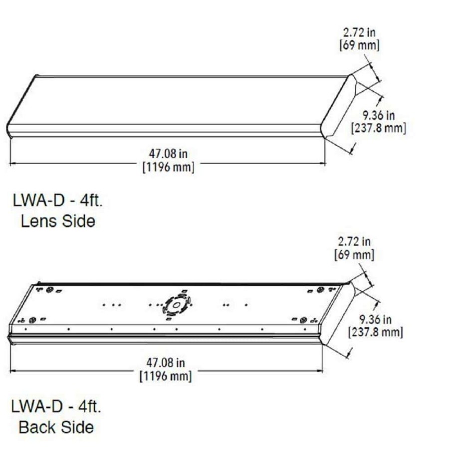 Commercial Lighting * | 4 Ft. 6293 Lumens 128-Watt Equivalent Integrated Led Dimmable White Diffused Lens Wraparound Light, 5000K Daylight By Halco Lighting Technologies