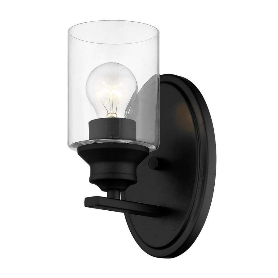 Vanity Lighting * | Gemma 1-Light Matte Black Sconce By Acclaim Lighting