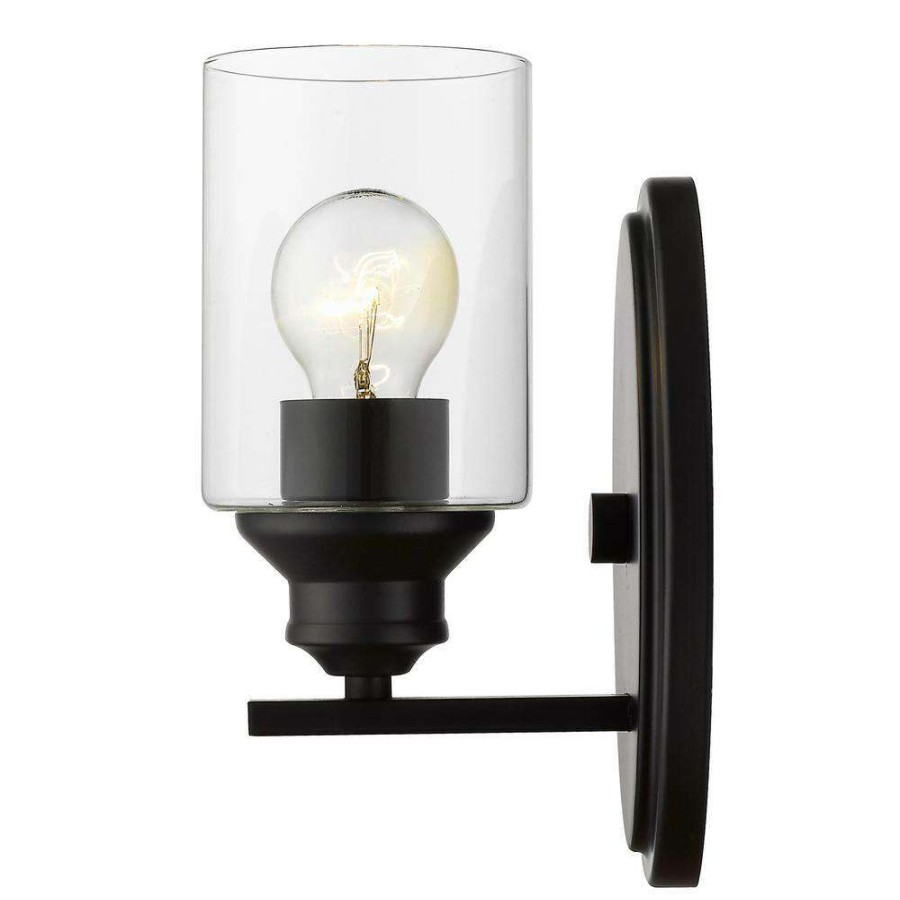 Vanity Lighting * | Gemma 1-Light Matte Black Sconce By Acclaim Lighting