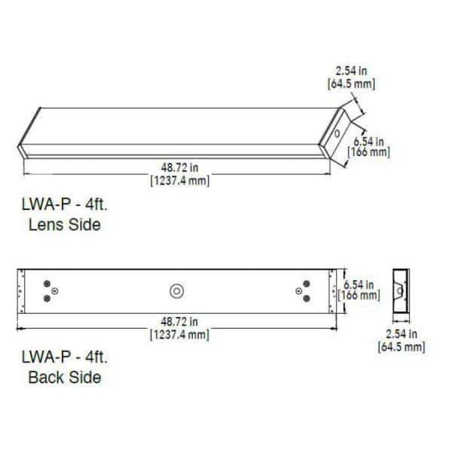 Commercial Lighting * | 4 Ft. 5008 Lumens 64-Watt Equivalent Integrated Led Dimmable White Prismatic Lens Wraparound Light, 5000K Daylight By Halco Lighting Technologies