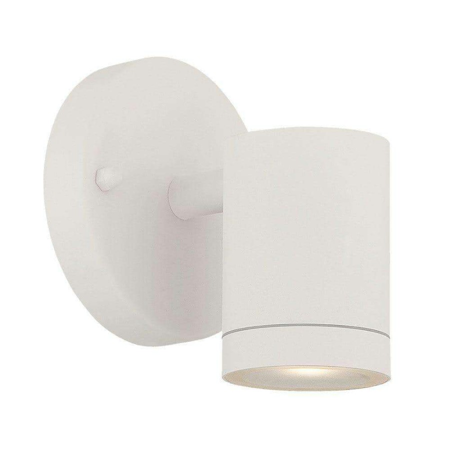 Outdoor Lighting * | 1-Light Textured White Integrated Led Wall Lantern Sconce By Acclaim Lighting