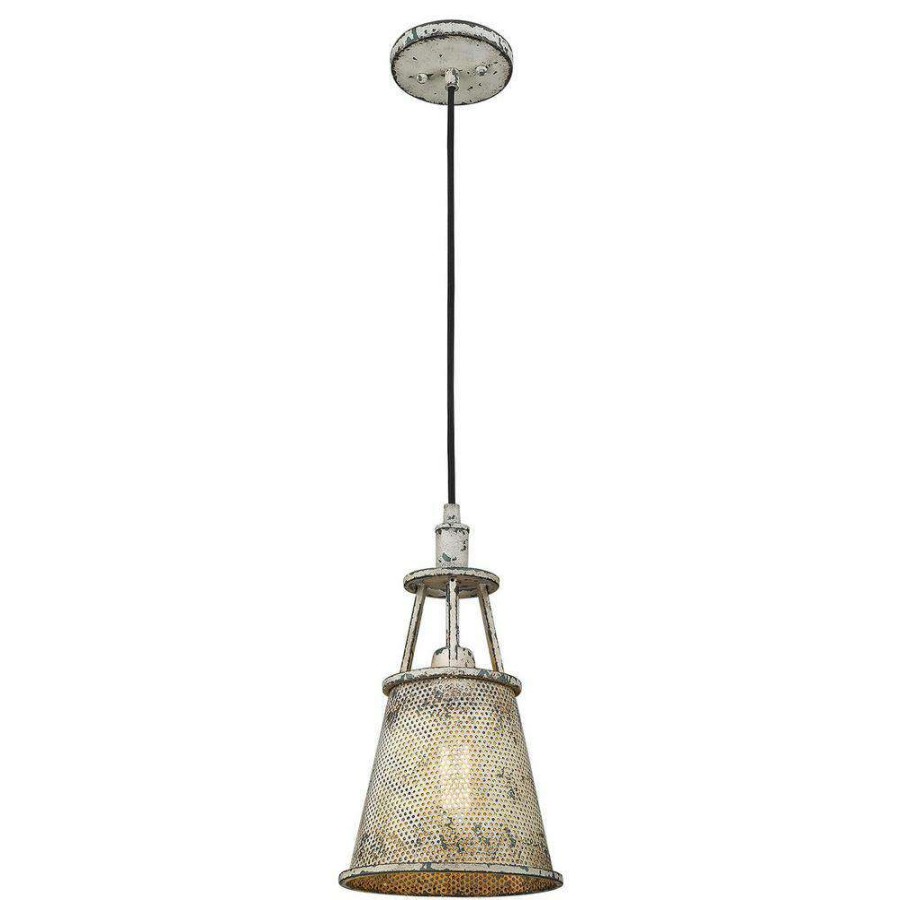 Pendant Lights * | Iris 1-Light Aged Ivory Pendant By Acclaim Lighting