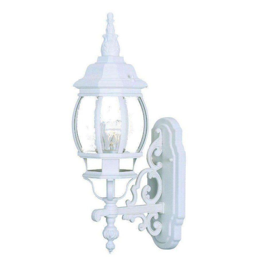 Outdoor Lighting * | Chateau Collection 1-Light Textured White Outdoor Wall Lantern Sconce By Acclaim Lighting