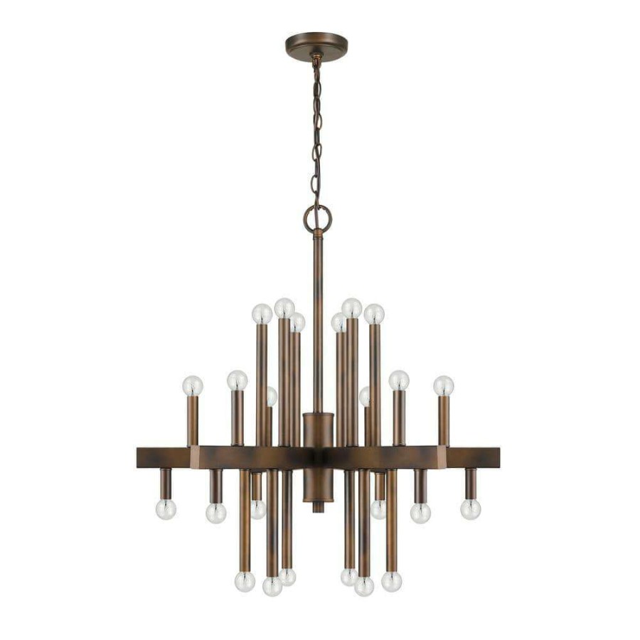 Chandeliers * | Fallon 24-Light Oil-Rubbed Bronze Chandelier By Acclaim Lighting