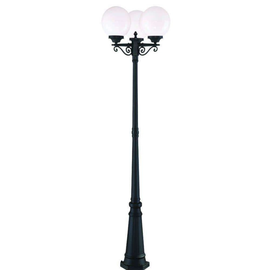 Outdoor Lighting * | Havana 3-Head 3-Light Matte Black Outdoor Post Light Combination By Acclaim Lighting