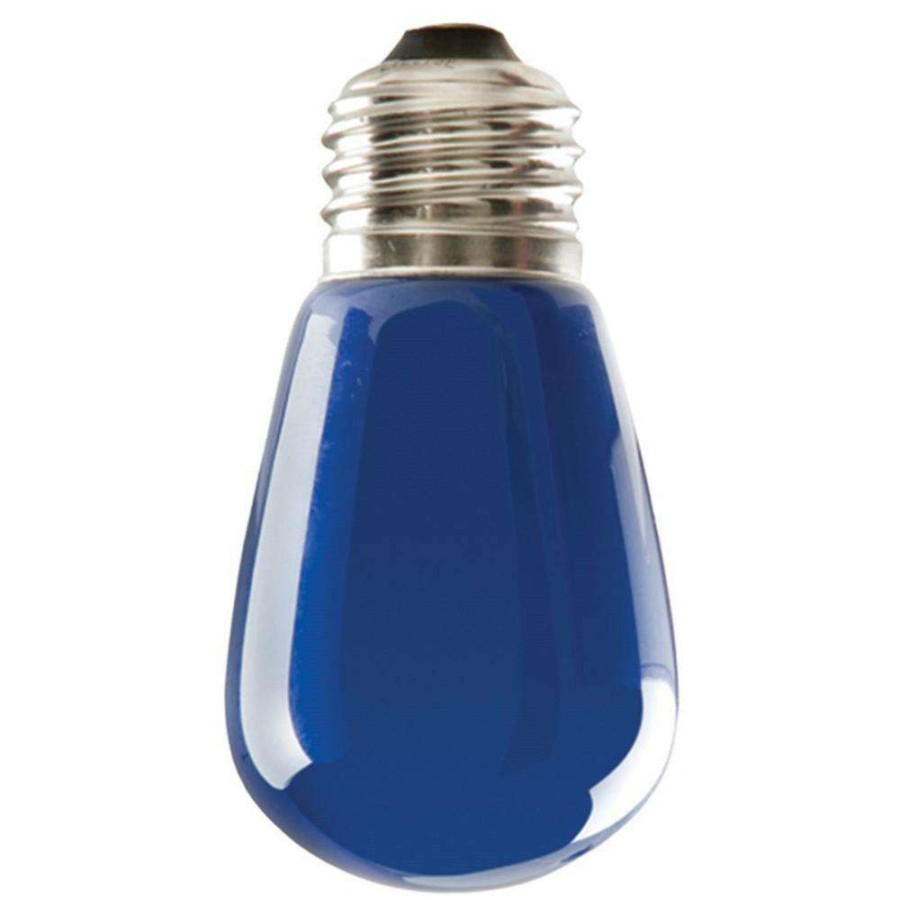 Light Bulbs * | 11-Watt Equivalent 1.4-Watt S14 Dimmable Led Sign Light Bulb Blue Ip65 Wet Location (25-Pack) 80518 By Halco Lighting Technologies