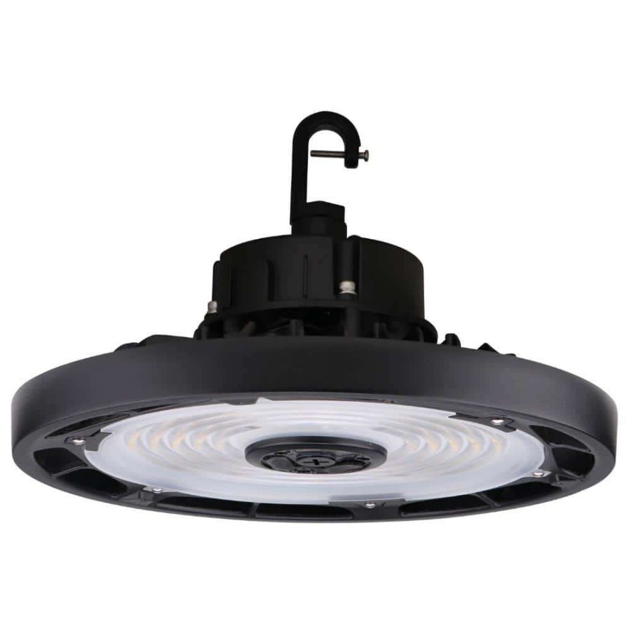 Commercial Lighting * | 1.5 Ft. 600-Watt Equivalent 200-Watt Integrated Led Dimmable Black Round Ufo High Bay Light Fixture Cct Lumen Selectable By Halco Lighting Technologies