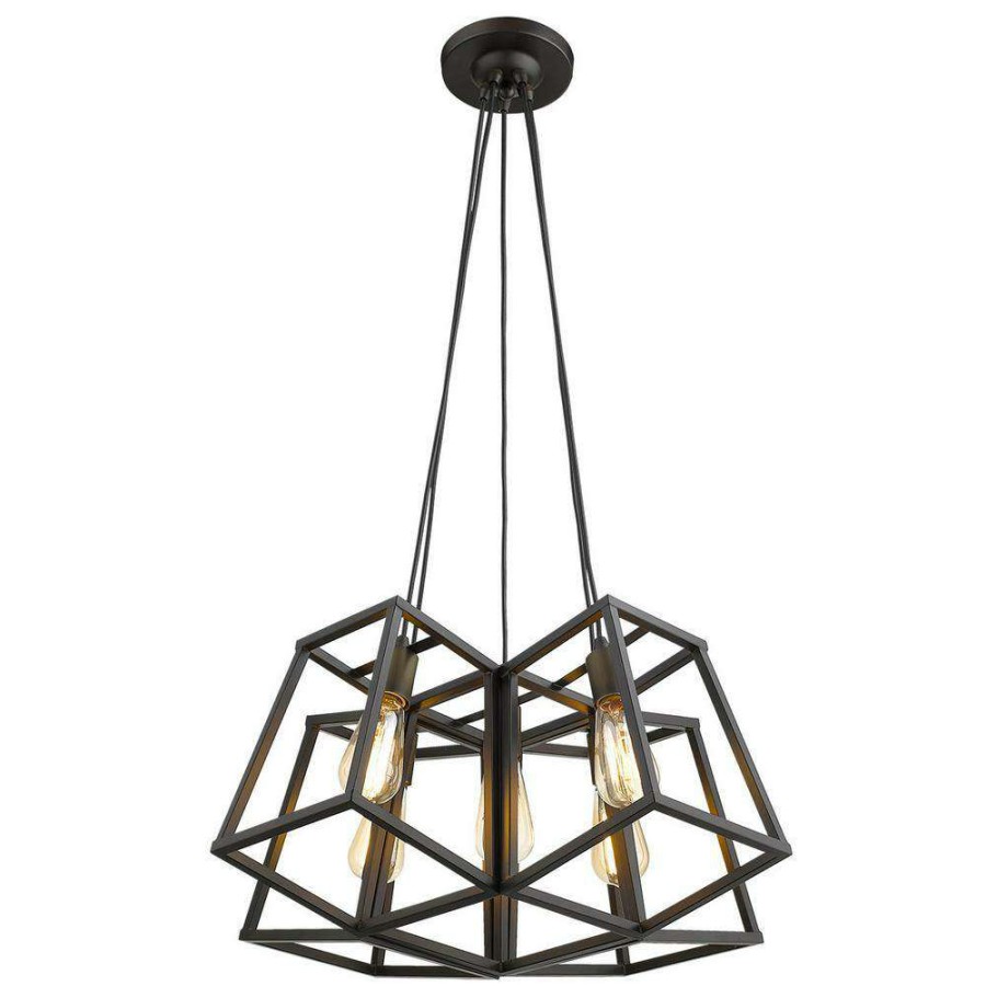 Chandeliers * | Tiberton 5-Light Oil-Rubbed Bronze Chandelier By Acclaim Lighting