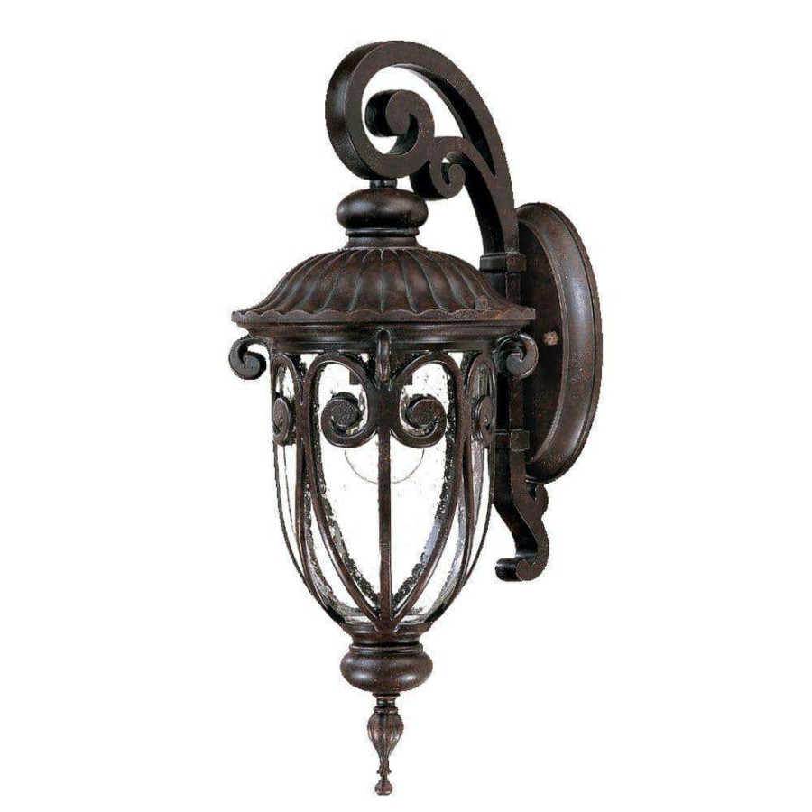 Outdoor Lighting * | Naples Collection 1-Light Marbleized Mahogany Outdoor Wall Lantern Sconce By Acclaim Lighting