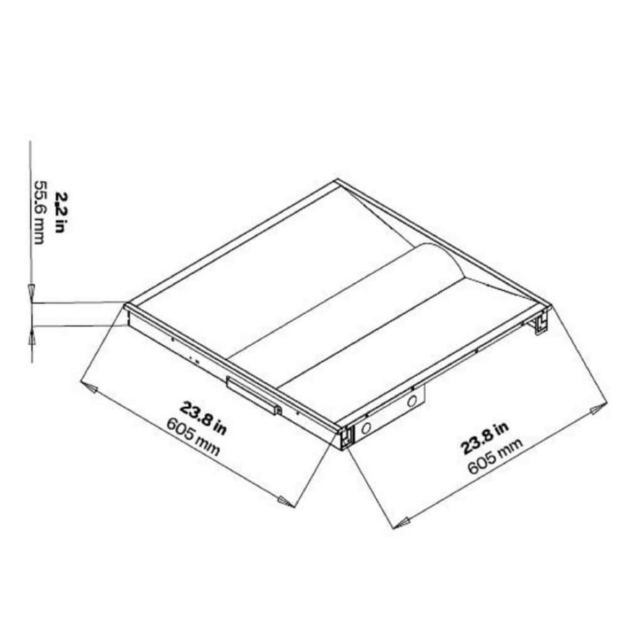 Commercial Lighting * | 2 Ft. X 2 Ft. 2175- 4379 Lumens Volumetric Integrated Led White Panel Light, Wattage And Cct Selectable 3500/4000/5000K By Halco Lighting Technologies