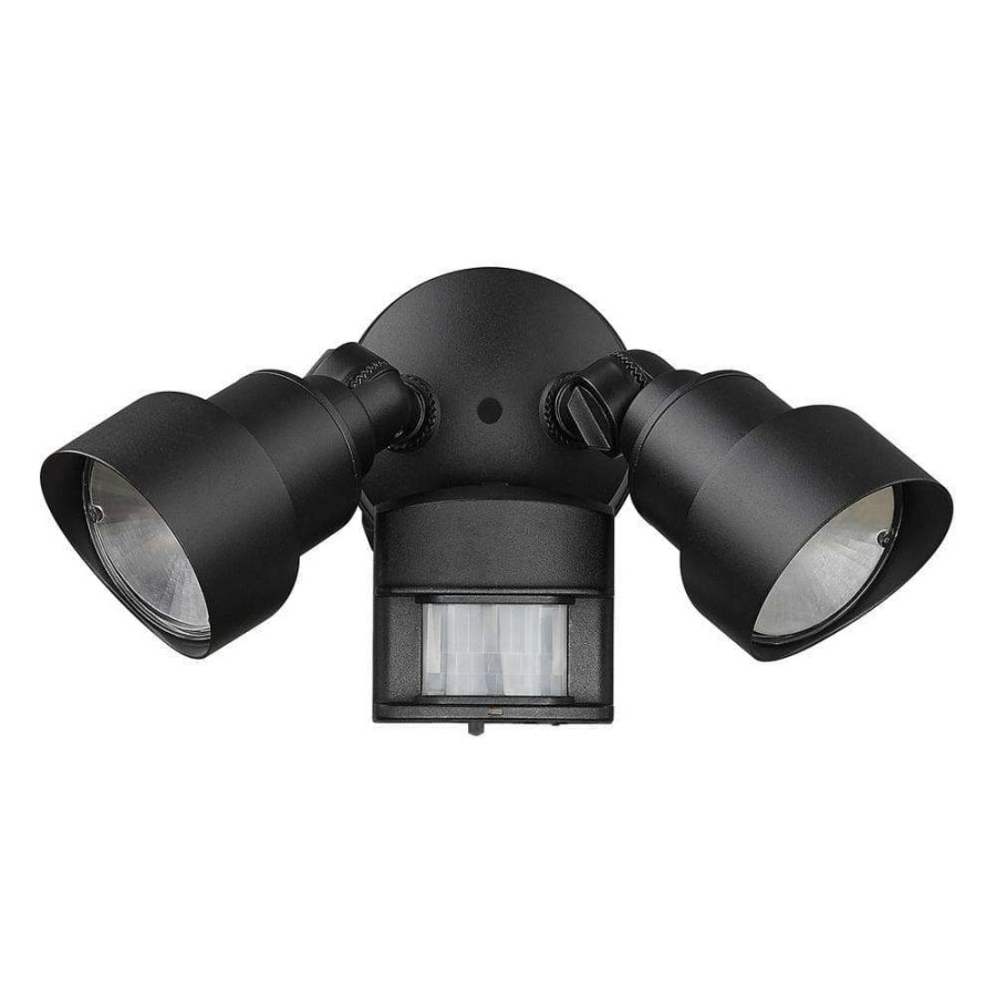 Outdoor Lighting * | Flood Lights 2-Light Matte Black Motion Activated Outdoor Led Light Fixture By Acclaim Lighting