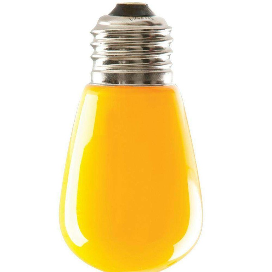 Light Bulbs * | 11-Watt Equivalent 1.4-Watt S14 Dimmable Led Sign Light Bulb Yellow Ip65 Wet Location (25-Pack) 80521 By Halco Lighting Technologies