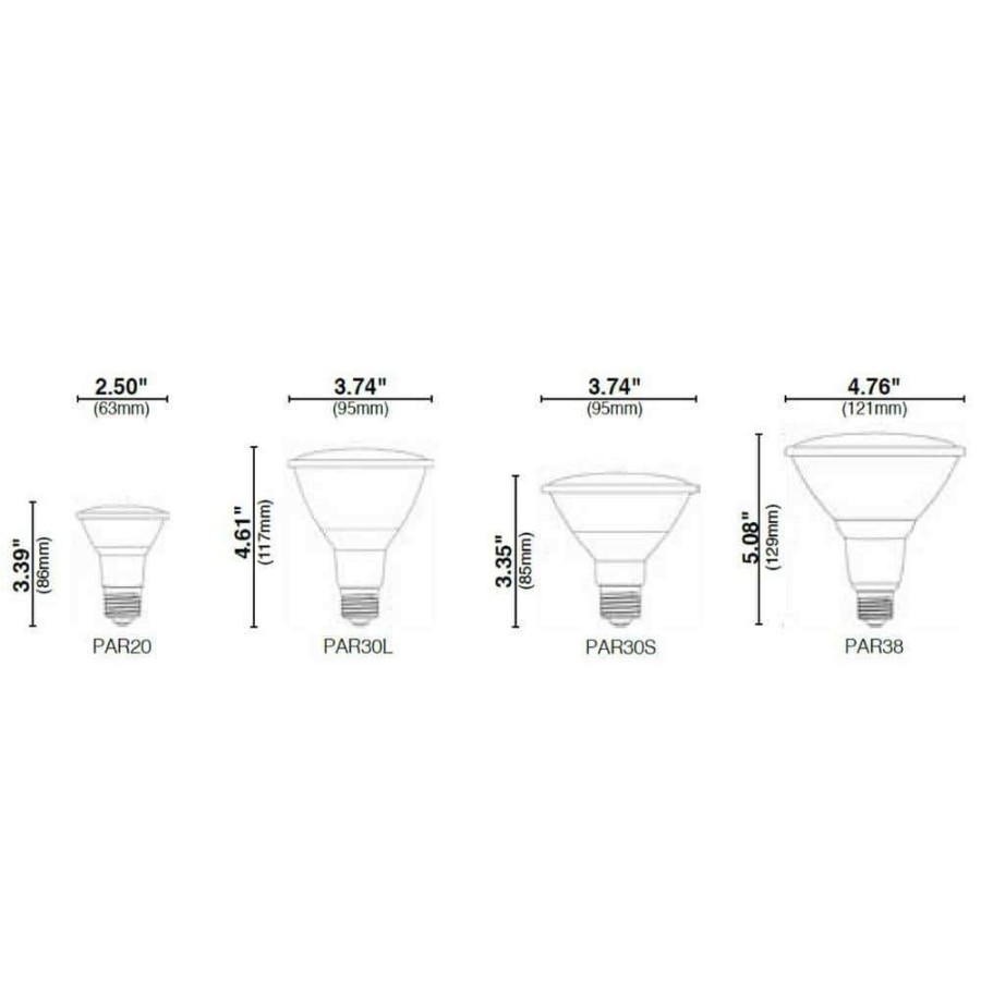 Light Bulbs * | 50-Watt Equivalent 10-Watt Par30 Long Neck Dimmable Led Flood White Warm White Light Bulb 2700K 82958 By Halco Lighting Technologies