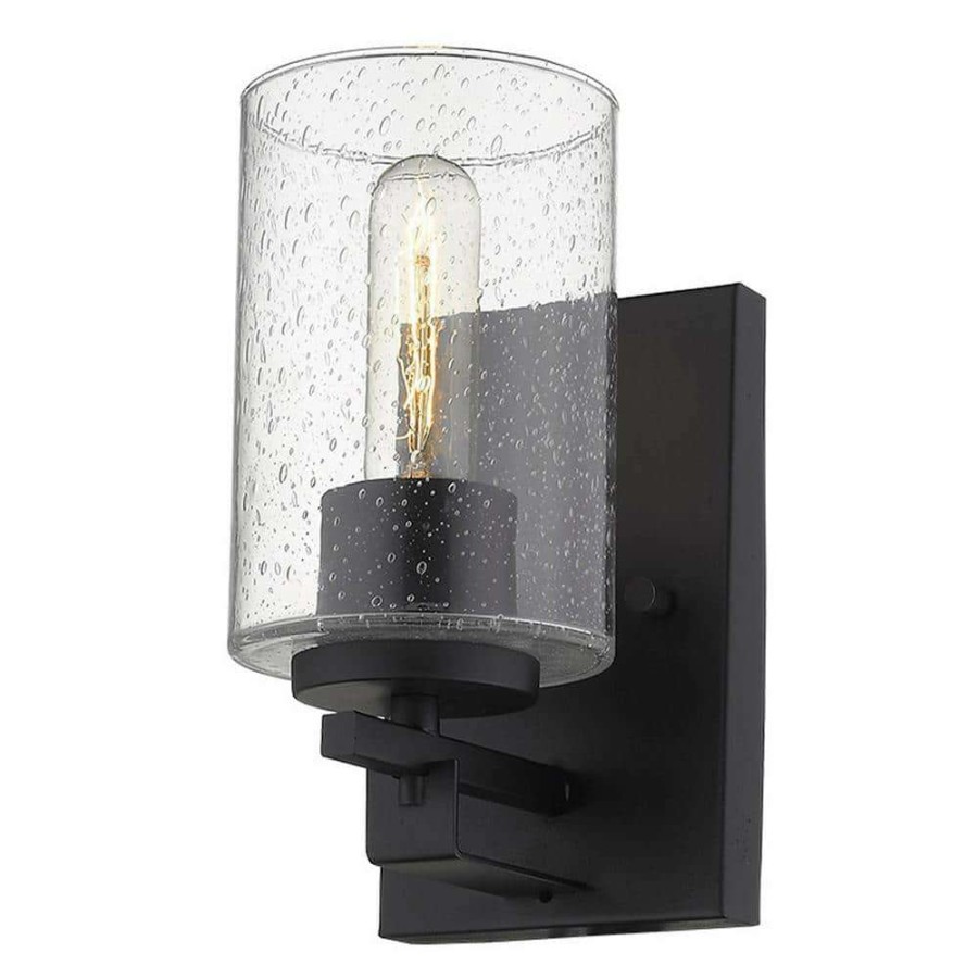 Vanity Lighting * | Orella 1-Light Matte Black Sconce By Acclaim Lighting