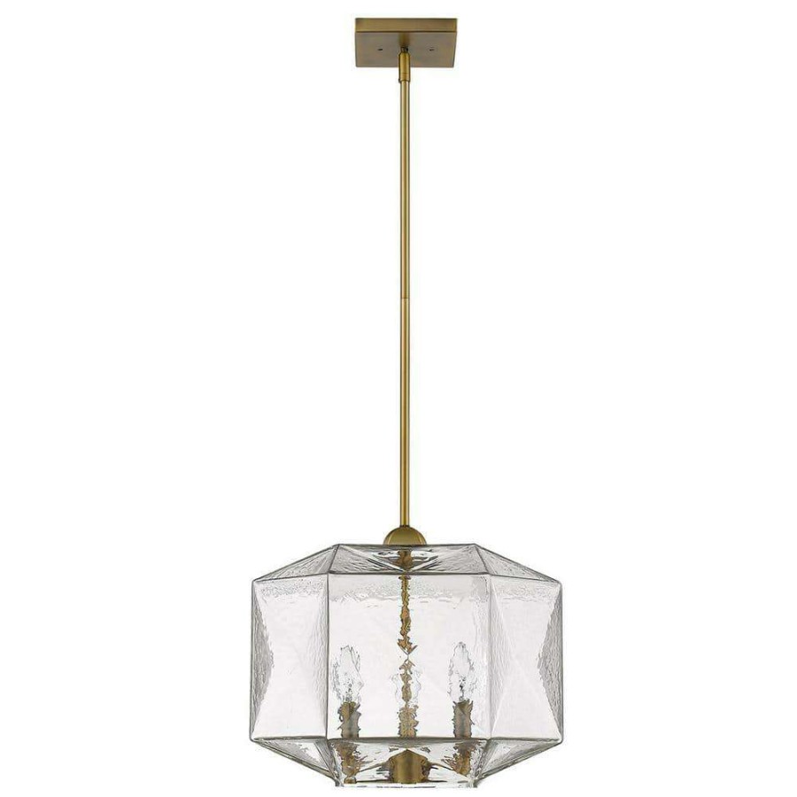 Chandeliers * | Loft 3-Light Brass Pendant By Acclaim Lighting