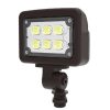 Outdoor Lighting * | 12-Watt 120-277-Volt Knuckle Line Voltage Bronze Outdoor Integrated Led Small Landscape Flood Light, Selectable Color By Halco Lighting Technologies